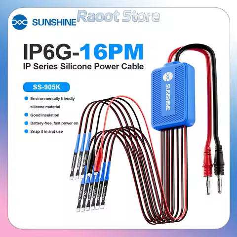 SUNSHINE SS905K Battery Free Power Cable for iPhone 6 to 16 Pro Max Logic Board Boot Wire Mobile Pho