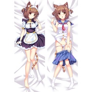 Newly Design  Nekopara Azuki Dakimakura Pillowcase HD Design Double Size Printed Pillow Cover Case