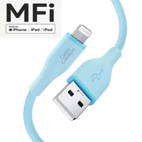 MFi Certified Ipad Iphone power cable ultra soft silcon iphone lightning charger data cable power le