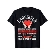 Plus Size - Plus Size 0XL-5XL Women's Caregiver T-Shirt - Inspirational Nursing Apparel with Heart H