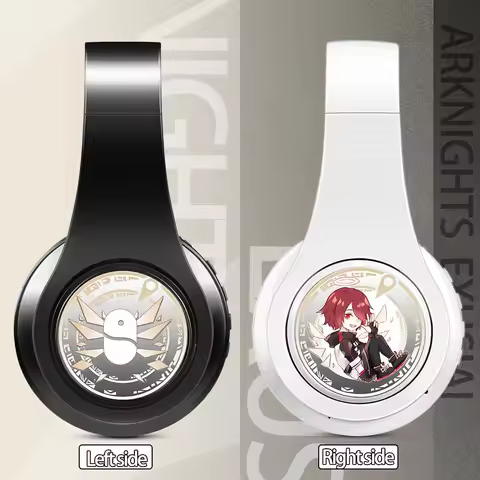 Wireless Silent Disco Headphone Anime Arknights Exusiai Stereo Bluetooth Headphone for Playing Games