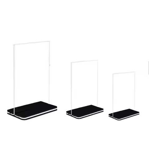 Acrylic Panel Wine Catalog Menu Display Stand Vertical A4 A5 A6 Photo Display Frame Transparent Desk
