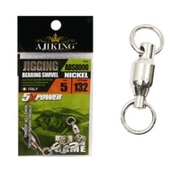 Kekili Pancing Ajiking Jigging Barrel Swivel (NICKEL) / Fishing Jigging swivel AJIKING ABS 8000 / He