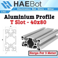 [HAEBOT] Aluminum Profile T Slot 4080 40x80 AP4080 Aluminum 3 Meter Profile Frame CNC Extrusion Mini