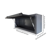 Metal Wall-Mounted Garage Storage Cabinet Adjustable Shelves Locking Doors Sturdy Tool Organizer