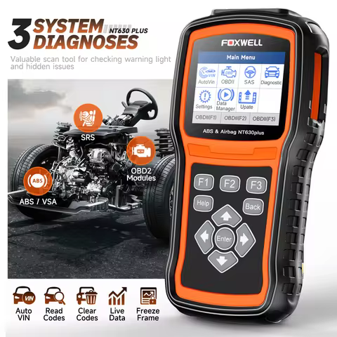 Car ABS SAS SRS EPB OIL Reset Engine Check Bidirectional Scanner FOXWELL NT630 Plus ODB Automotive S