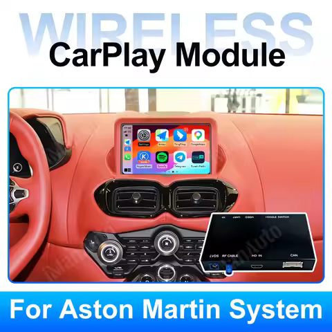 Wireless CarPlay Decoder Box for Aston Martin DB11 Vantage Android Auto Retrofit Auto Navigation Pho