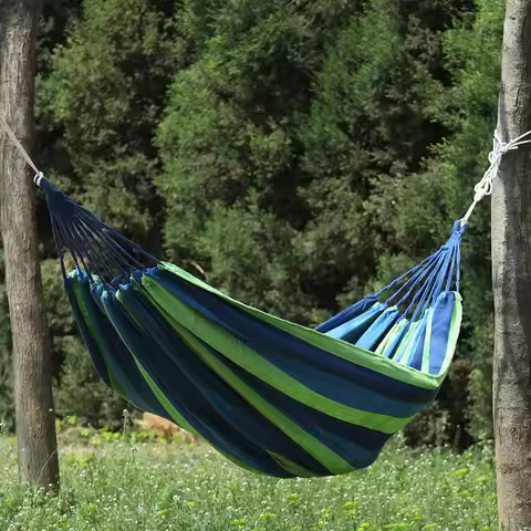 New outdoor hammock camping equipment - foldable and portable balcony home swing - camping canvas ha