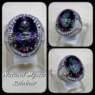 CINCIN BATU AKIK PERMATA NATURAL MYSTIQUE QUARTZ RING ALPAKA SUPER GLAMOUR TERMURAH BIG SIZE !!!