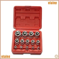 ELAINE 14PCS/Set Wrench Head Star Socket Set, External Hex 1/4" 3/8" 1/2" Hexagon Socket Nut Socket,