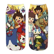 Teenager Short Sock Kawaii Ankle Socks Anime Yo-kai Watch 3D Printed Cartoon Straight Socks Men Wome