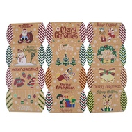 New Christmas Candy Box Kraft Paper Christmas Pillow Box 12Color Optional Candy Carton Packing Box Wholesale