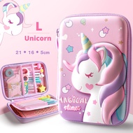 {SG} Unicorn 3D Pencil Case Cartoon Unicorn Cute Pencil Box School Stationery Box Large Capacity Pencil Cases