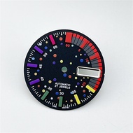 หน้าปัดนาฬิกา28.5มม. SK007อุปกรณ์นาฬิกาข้อมือหน้าปัดกลมที่มีสีสันสำหรับการเคลื่อนไหวของ NH36A/4R36