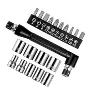 {news}21PCS L type Screwdriver Set with 9 Socket Wrench 10 Screwdriver Bits for Repair