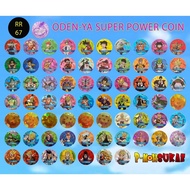 การ์ดเหรียญโอเดนย่า ดราก้อนบอล ระดับ R "ODEN-YA Super Power  Coin" เหรียญ โฮโลแกรม ลายปริซึม ขนาด 4 