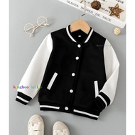 Plain Baseball Jacket for Boys and Girls Ages 2 3 4 5 6 7 8 9 10 11 12 Years Unisex Varsity Jacket f