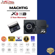 MACHTIG X3 by GNet 1080P FHD|HD 2CH Car Dashcam Full Set - Front + Rear + Cable + SD Card (64GB)