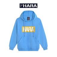 [ส่งฟรี] Hara ฮาร่า ของแท้ เสื้อกันหนาว สเวตเตอร์ มีฮู้ด Unisex สีสีฟ้า สกรีนลาย Cotton 100% คุณภาพดี ผ้ายืดใส่สบาย