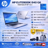 HP Elitebook 840 G6 Intel Core i7 8thgen 14" FHD, Windows 11Pro 32GBRAM, 1TB SDD, Backlit Keybord, f
