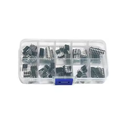 85PCS/Box Integrated Circuit Chip Kit 10 Value IC Chip NE555 LM324 LM393 UA741 ULN2803 LM358 LM386 N