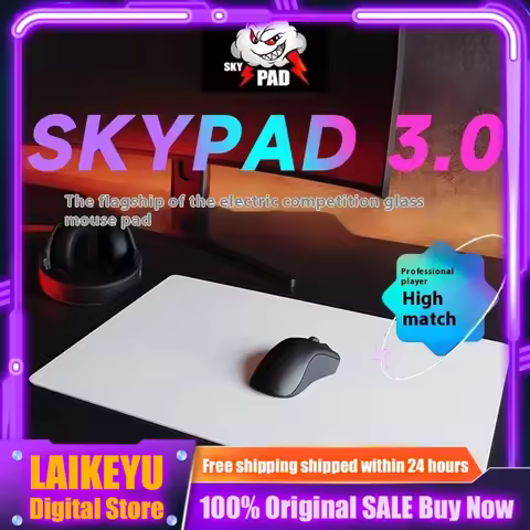 Skypad 3.0 Esports Transparent Tempered Glass Mousepad Optimized for FPS Gaming CSGO Office Use Comp