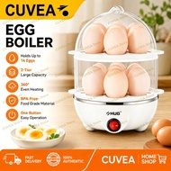 CUVEA Multi Electric Egg Boiler Steamer Breakfast Maker 2 Layers Electric Egg Boiler Cooker Steamer
