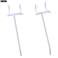 SIRENU Grid Wall Display Hooks, 4 Inch White Metal Wall Organizers, Sturdy Hooks for Grid Wall Panel