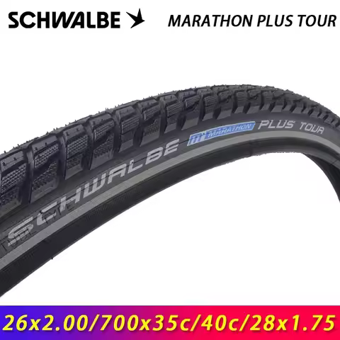 SCHWALBE Original MARATHON PLUS TOUR Wired Bicycle Tire 26x2.00/700x35c/40c 28x1.75/28x2.00 for MTB 