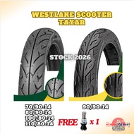 TAYAR TUBELESS WESTLAKE 70/90-14 80/90-14 90/90-14 100/80-14 110/80-14 TYRE TAYAR SCOTER MAXXIS DIAM