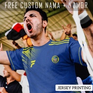 Persibas Banyumas Club Football Jersey Striped Custom Shirt Name and Back Number - 444