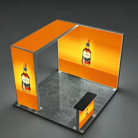 Trade Show Booth Aluminum Modular LED Light Box Trade Show Fabric Light Box Booth 10x10 Exhibition B