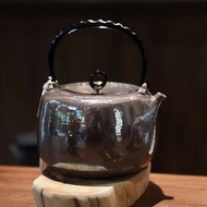 尚幀品 紫皮井欄形銀壺 銀壺燒水壺煮茶器 純銀9999一張打口打出