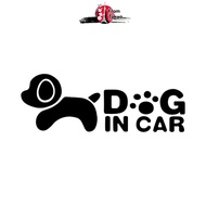 [JASDESIGN] DOG IN CAR Waterproof Dog Sticker for Car, Bike, Helmet, Luggage, Wall, Glass, Door, Sma