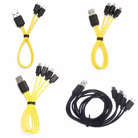 1pc New 2/3/4 in1 Micro USB Charging Cable for Rechargeable Battery for Samsung Xiaomi HTC Mini Usb 
