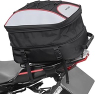 Motorcycles Tail Bag, 22L-34L Reflective 1680D Oxford Motorcycle Bags Back Seat Luggage Bags with Ra