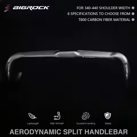BIGROCK Blade Aero Ultra Lightweight Carbon Fiber Road Handlebar 340-440mm Compatible External Inter