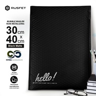 BUBBLE ENVELOPE - BUBBLE MAILER - BUBBLE PACKING HELLO BLACK MATTE 30 x 40