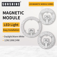 SUNSHINE LED Magnetic Module 12W 18W 24W Drive-free Round Ceiling Light Fan Ceiling Light Panel Pend