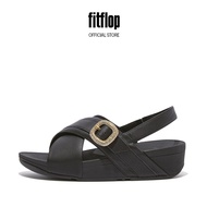 FitFlop LULU Crystal-Buckle Leather Back-Strap Sandals - Black (HO2-001)