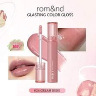 Romand Glasting Color Gloss 24 CREAM BEBE 4g, High-Gloss Plump Glass Lipstick, Non-Sticky Smooth Tex
