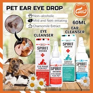 CATTO 60ml Pet Ear Cleaner Ear Drop Tear Stain Remover Cat Dog Earmite Ubat Pencuci Pembersih Mata U