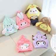 Cartoon Cute Cute Cute Cute Little Devil Plush Hair Drying Cap Fast Water Absorption Household Head 