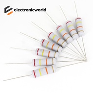 20Pcs 1W 2W 3W 5W Carbon Film Resistor 5% 10R 12R 15R 16R 18R 20R 22R 24R 27R 30R 33R 36R OHM