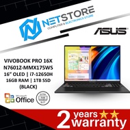 ASUS VIVOBOOK PRO 16X N7601Z-MMX175WS 16” OLED | i7-12650H | 16GB RAM | 1TB SSD (BLACK) - 90NB0Y21-M007F0