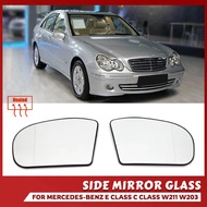 Left Right Door Side Heated Wing Mirror Glass Rearview Rearview Plate for Mercedes-Benz E-class C-cl