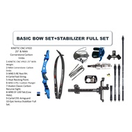 KINETIC CNC VYGO RISER 25" & NIKA CORNERSTONE CARBON ILF LIMBS BOW SET FOR RECURVE ARCHERY