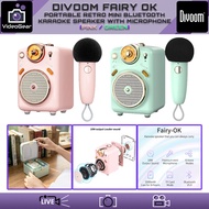 Divoom Fairy-OK — (Portable Retro Mini Bluetooth Karaoke Speaker with Microphone - Pink / Green)