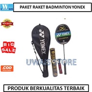 PAKET KOMPLIT - Raket Badminton Yonex + 1 SLOP KOK Bulutangkis Bonus - TAS YONEX &amp; GRIP HANDUK