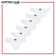 Cotton Club Label Inside Garter Brief - White (6 in 1) CC-248W